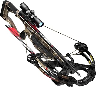 Barnett Whitetail Hunter STR Crossbow - 375 FPS Lightweight 6.6 lbs Compact Hunter with 4x32 Scope