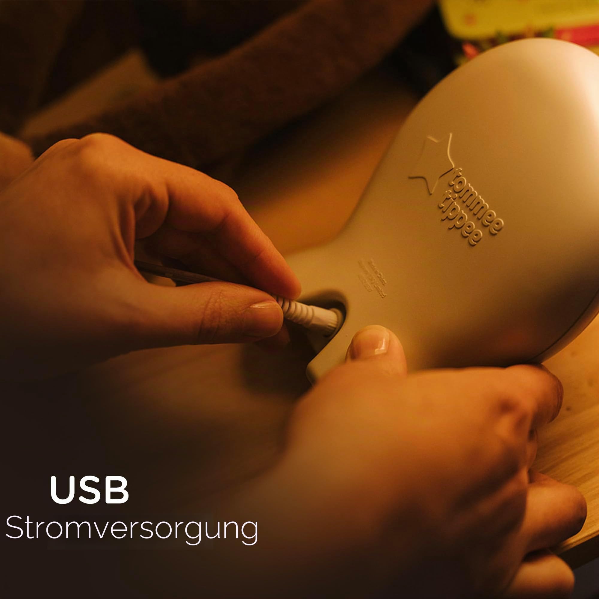 Tommee Tippee Groclock Schlaftrainer Uhr, Wecker und Nachtlicht für Kleinkinder, USB