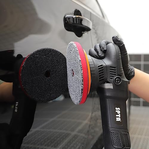 Miniatura 5 de SPTA Almohadillas de corte de microfibra de 3 pulgadas (2.953 in), 3 almohadillas de eliminación de cera de microfibra suave, almohadilla aplicadora