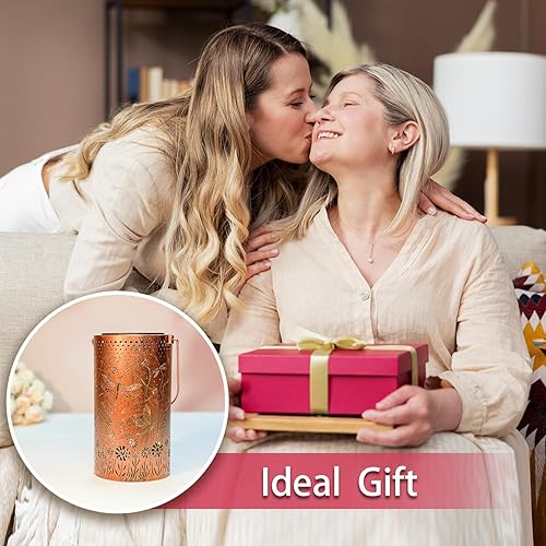 Miniatura 6 de Faroles solares de libélula para exteriores, impermeables, colgantes, luces solares colgantes de libélula para mujeres y hombres, faroles LED