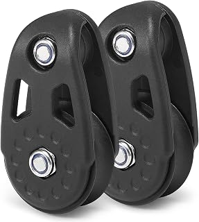 HUIOP Anchor Trolley Kit, 2 PCS Kayak Slide Rail Anchor Trolley Kit Pulley Blocks for Kayak Canoe Boat