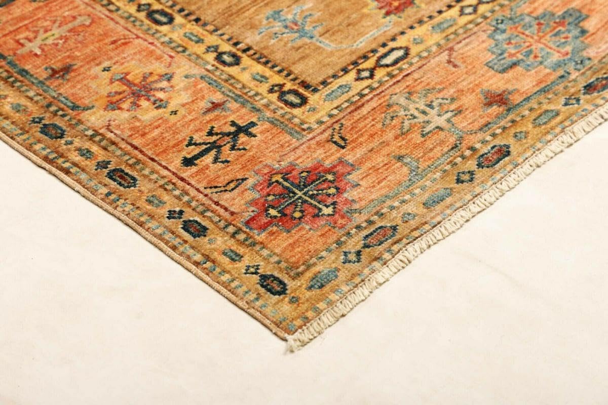 Top-Angebot: Nain Trading Super Kazak 151 x 206 cm Hand Knotted Oriental Rug Wool Pakistan | Handgeknüpfter Orientteppich | Wien Österreich