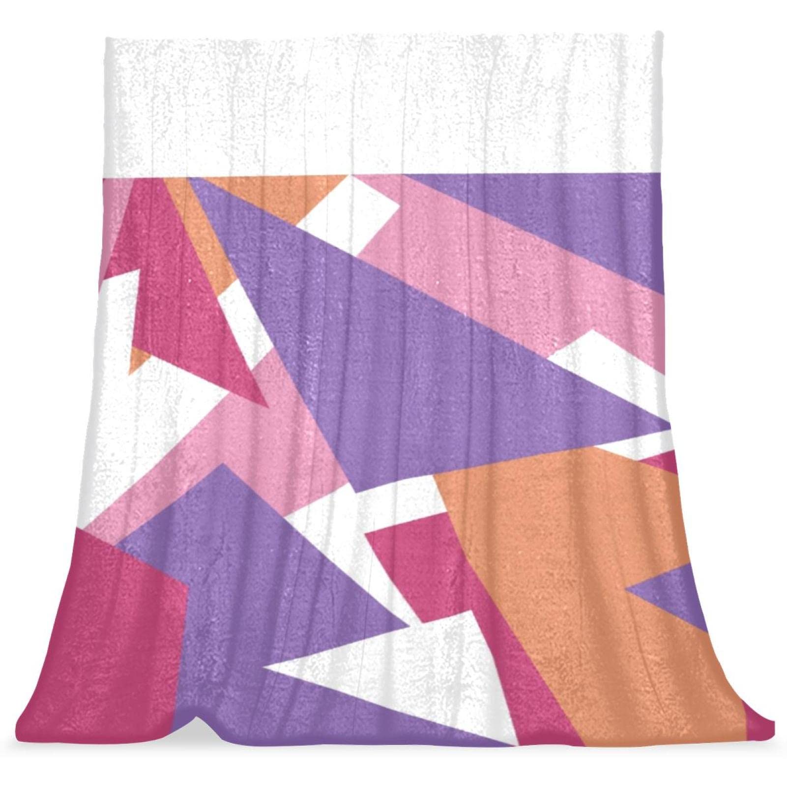 Couvre-lit pour chambre d'enfant mode triangle rose violet cosy