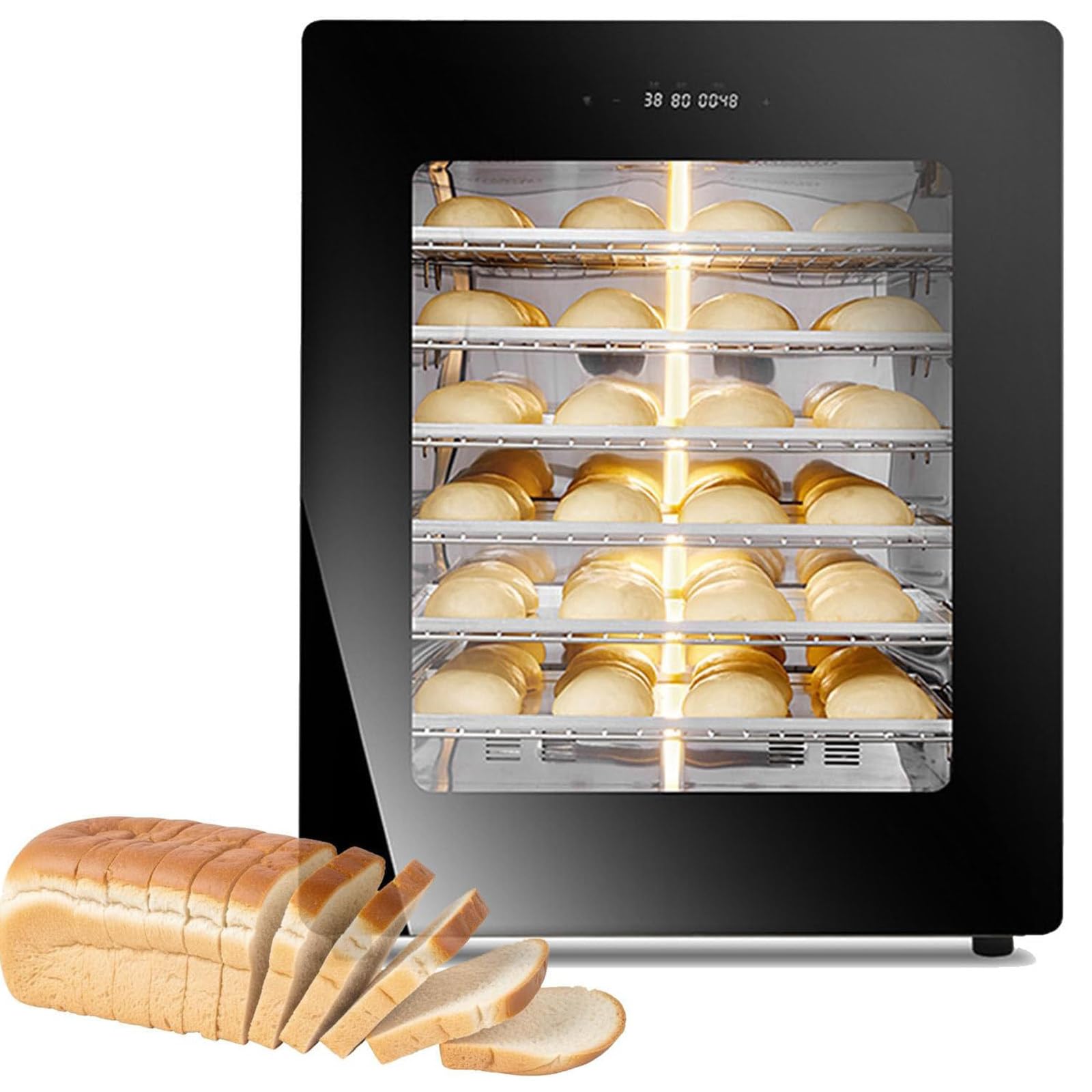 CGLYYDS Commercial Automatic Bakery Dough Proofer,100L Commercial Dough Proofer Box with Humidity & Temperature Adjustable,Desktop Electric Proofer for Toast,Yogurt