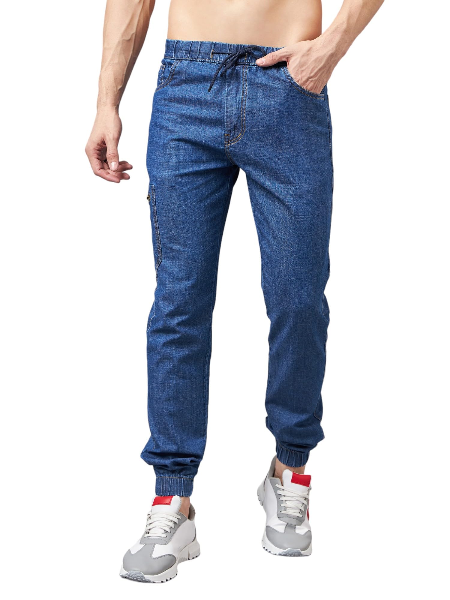 studio nexx Men's Loose Fit Cargo Jogger Jeans-picture-48