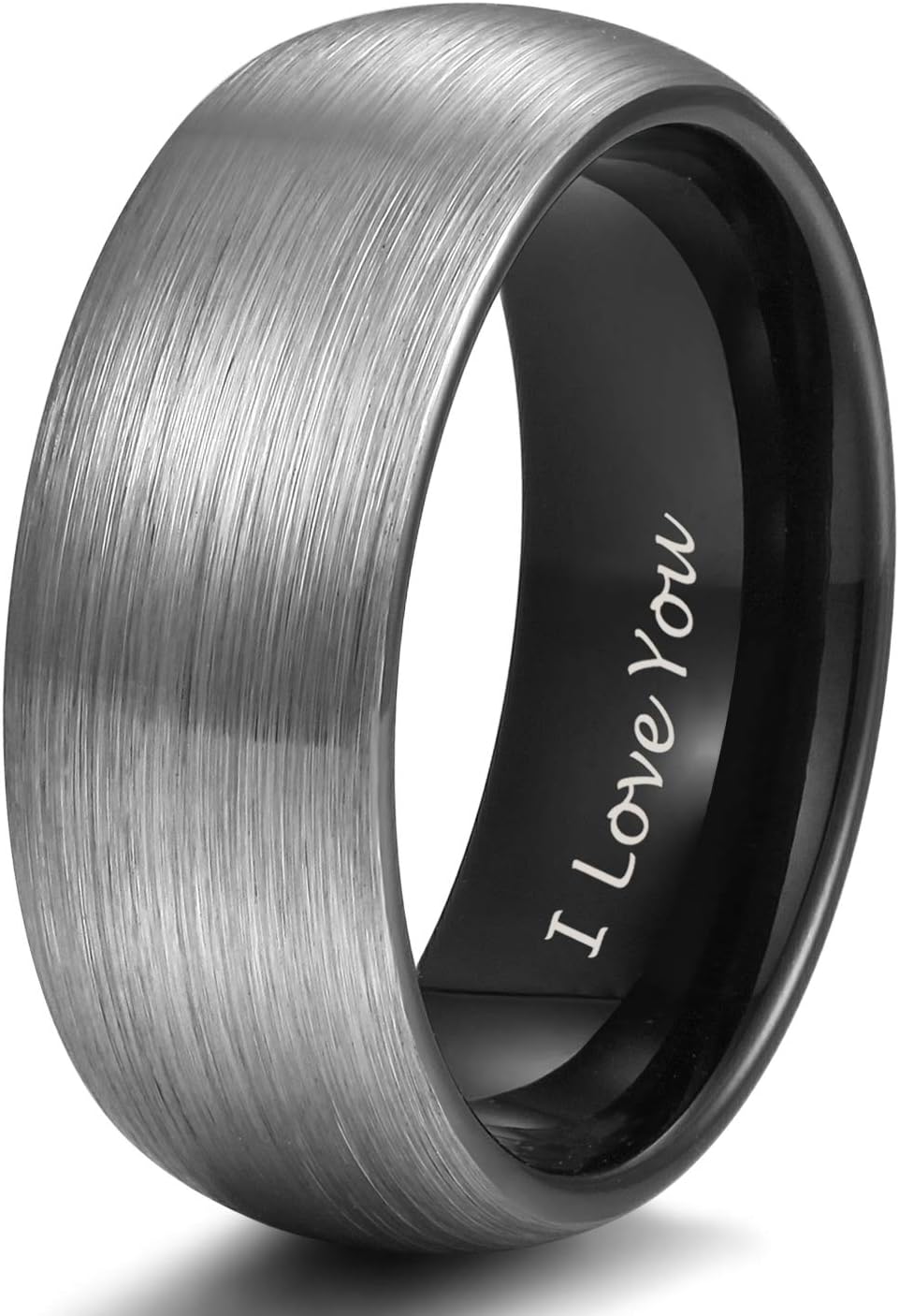TRUMIUM 4mm 6mm 8mm Tungsten Rings for Men Women Engagement Wedding Band Brushed Black Comfort Fit Size 4-15