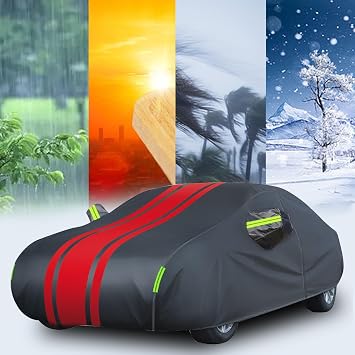 Custom Car Cover Compatible with Audi S5/RS5 2010-2015 Cover,Car Cover All Weather Waterproof,Snowproof Protection Windproof Outdoor Full car CoverColor Black and Red
