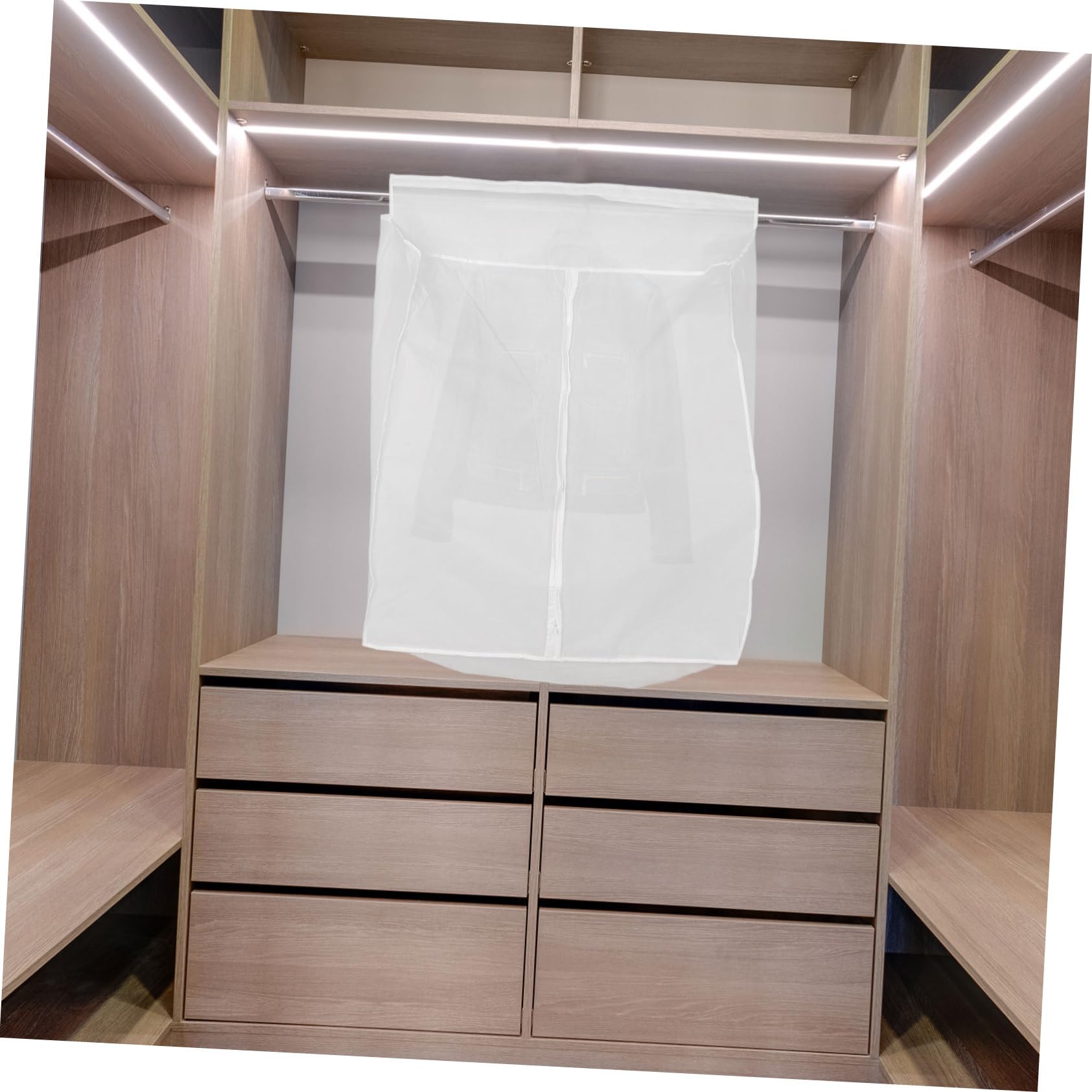 ULTECHNOVO Funda Protectora para Ropa de Peva, Plegable Almacenamiento Conveniente para Guardar Trajes y Abrigos Armario del Hogar