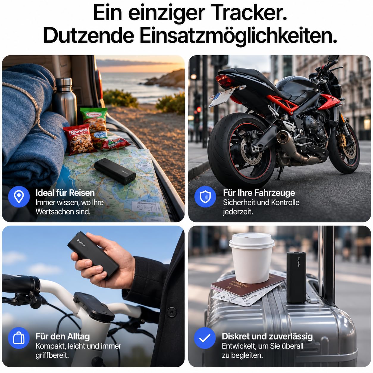 Invoxia GPS Tracker Pro Max – Bis zu 6 Monate Akkulaufzeit