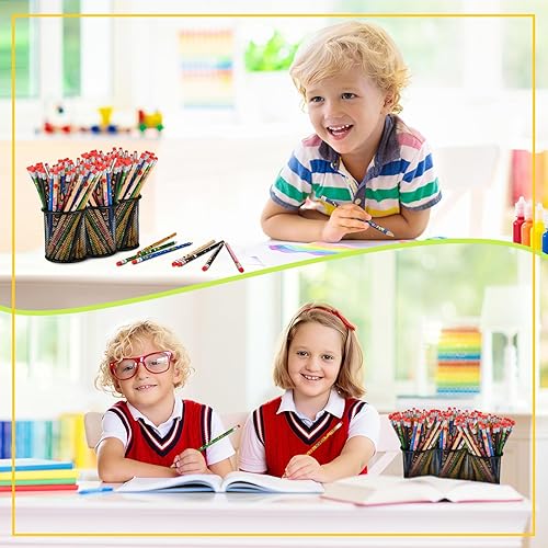 Miniatura 4 de 60 lápices de regreso a clases, lápices escolares del primer día, lápices inspiradores HB con borrador, lápices motivacionales sin afilar,