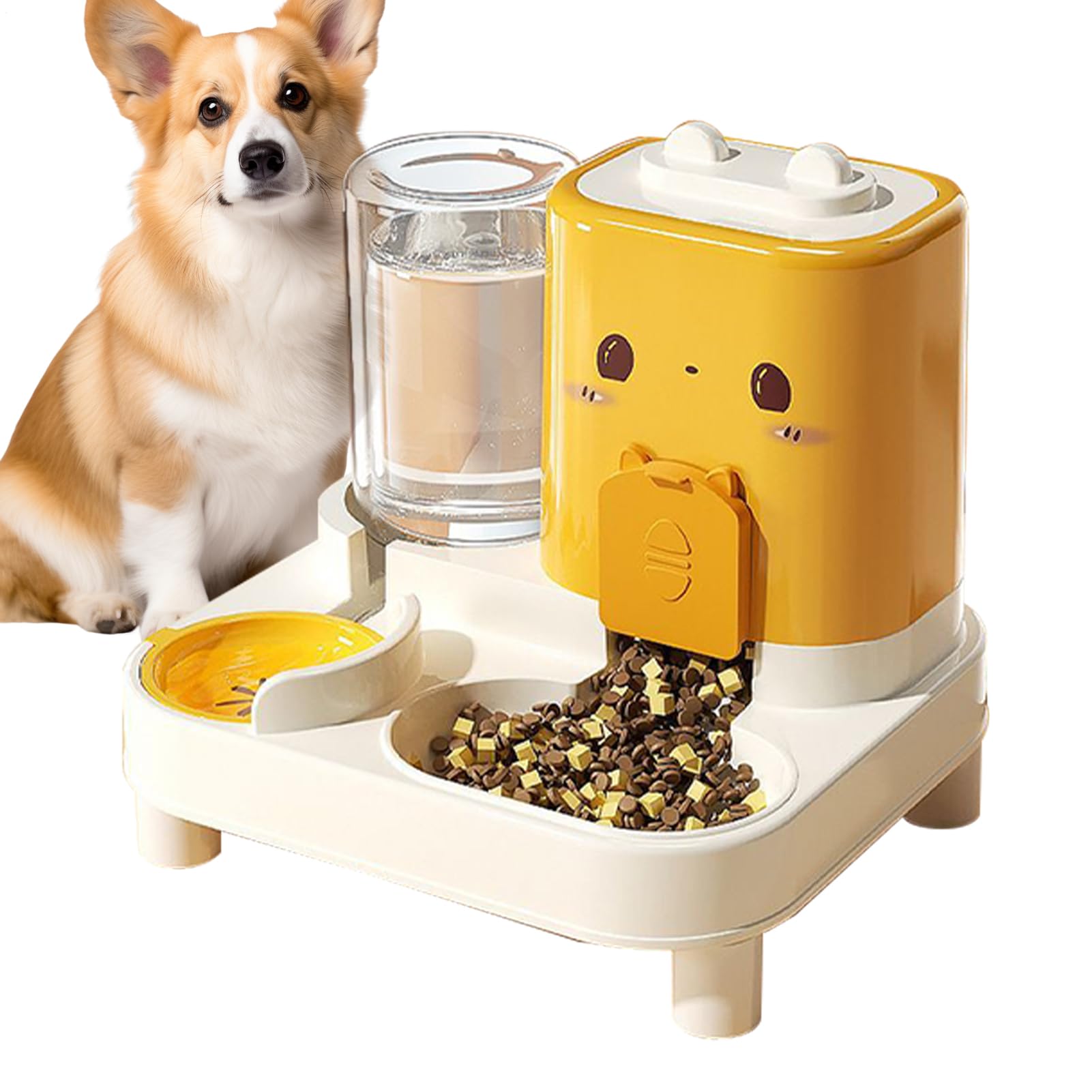 Distributeur automatique de nourriture pour chat et chien avec gamelle amovible