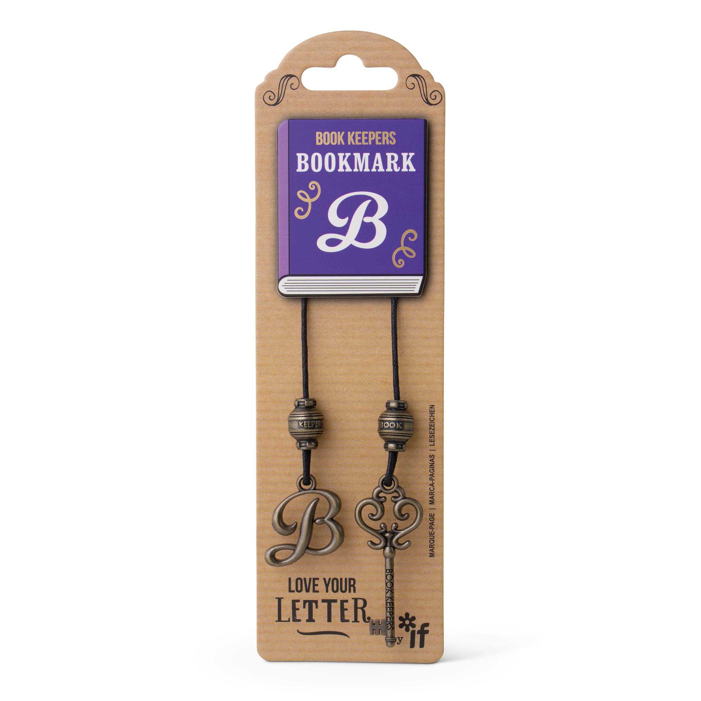 Letter And Key Book Keepers BOOKMARKS A-Z Antique Boutique Weighty