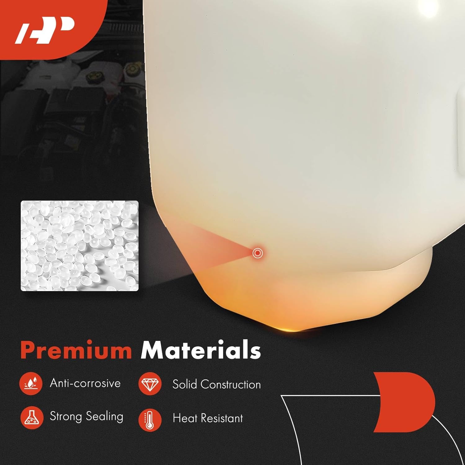 A-Premium Engine Coolant Overflow Recovery Reservoir Tank [with Cap] Compatible with Nissan Maxima 1995-1999 & Infiniti I30 1996-1999, 3.0L - Front Side