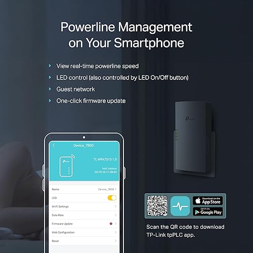 Miniatura 9 de TP-Link Powerline Wi-Fi 6 Extensor TL-WPA7817 KIT - Incluye adaptador de red Ethernet Powerline AV1000 y extensor Wi-Fi AX1500 de doble banda,