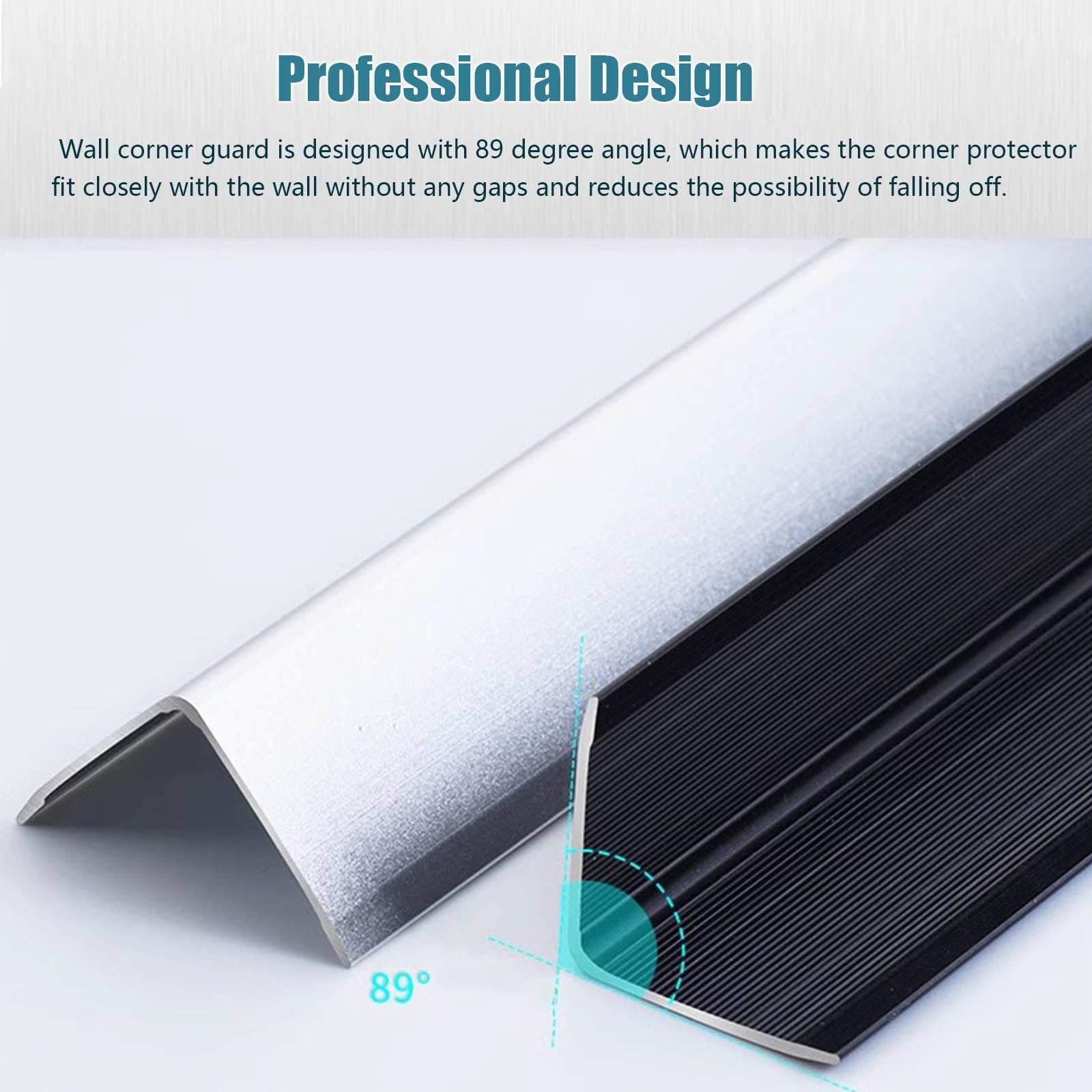 Protectores de Esquina para Proteger las Paredes, 90-160cm Moldura de Borde para Bloquear Arañazos de Mascotas, Protector de Bebé Autoadhesivo en forma de L ( Size : 150cm/59in , Color : W 2cm(0.8in)