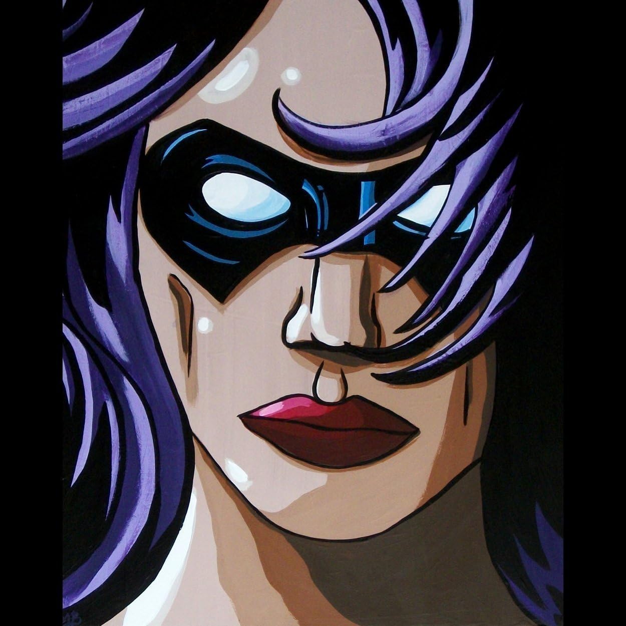 Original Pop Art Comic Book Painting by Mike Best - Masked 3