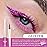 evpct 2Pcs Light Rose Purple Pink Color Liquid Glitter Eyeliner Sets for Women, Liquid Sparkly Glitter Eyeliner delineador con glitter de colores para ojos colores 11+15