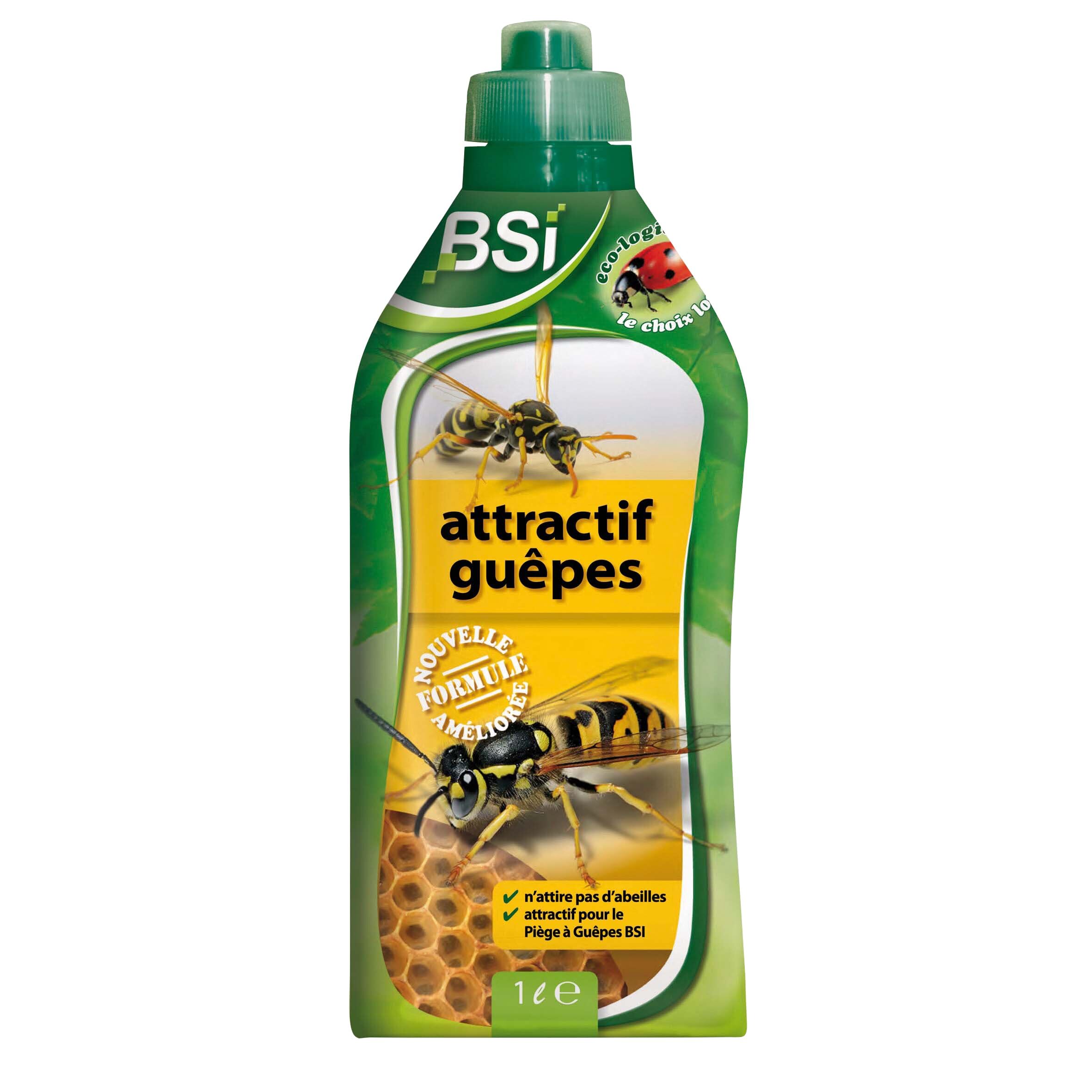 BSI Attractif Puissant Pour Piège À Guêpes Et Frelons Naturel 1L