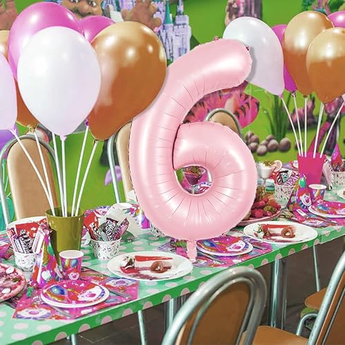 Miniatura 86 de TONIFUL Globos arcoíris de 40 pulgadas con números grandes del 0 al 9, globos digitales número 4 para helio, globos de aluminio Mylar con números