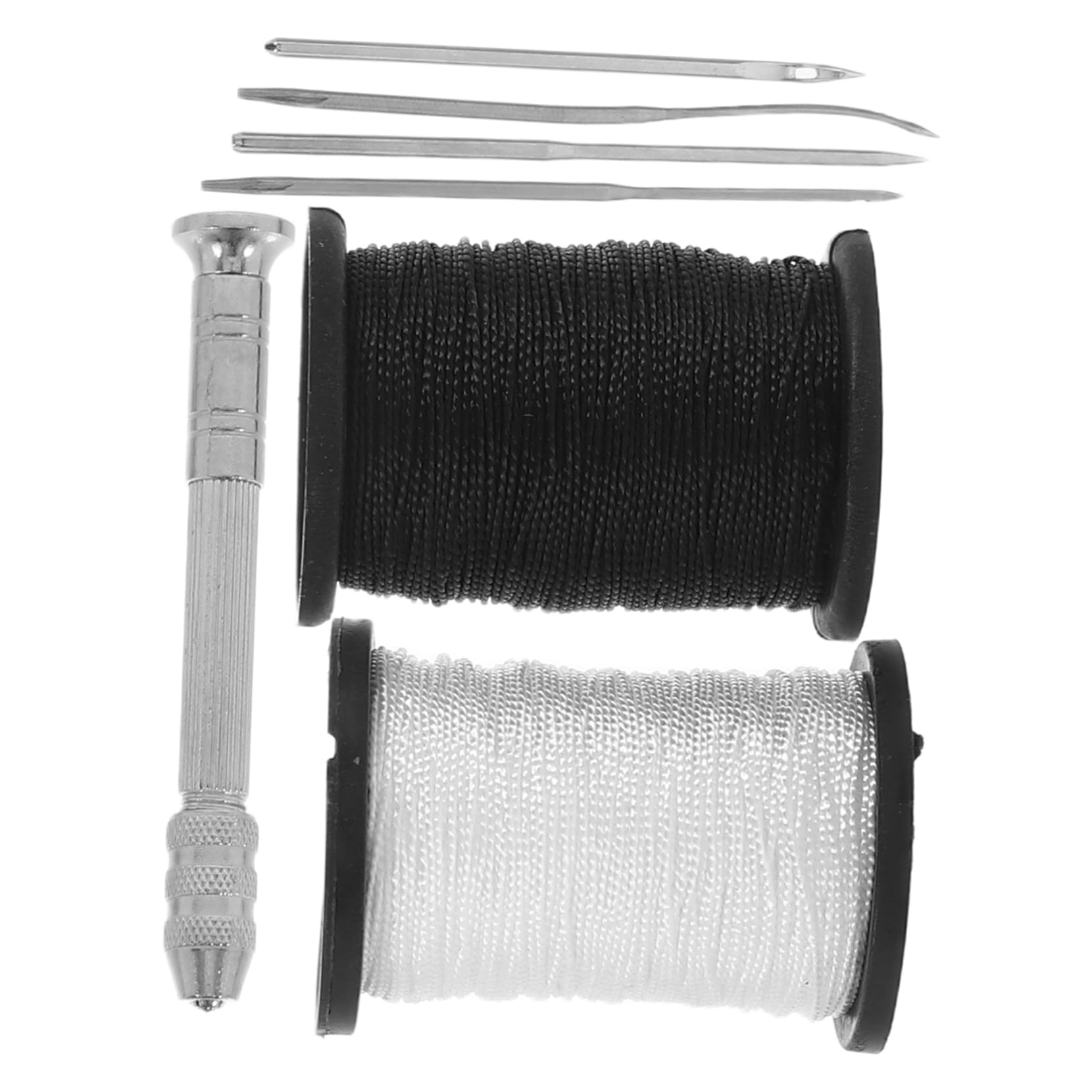 VILLCASE 7pc Metal Sewing Awl Needles Set for Upholstery Repair Heavy Duty Needle Thread Kit Aluminum Alloy Awl for Hand Sewing