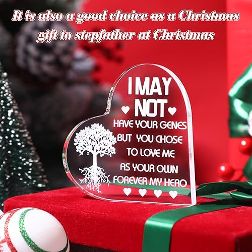 Miniatura 2 de Geelin Regalo de padrastro para padrastro, regalo para decoración de escritorio, placa acrílica de escritorio, recuerdo de hijastro, hijastro, placa