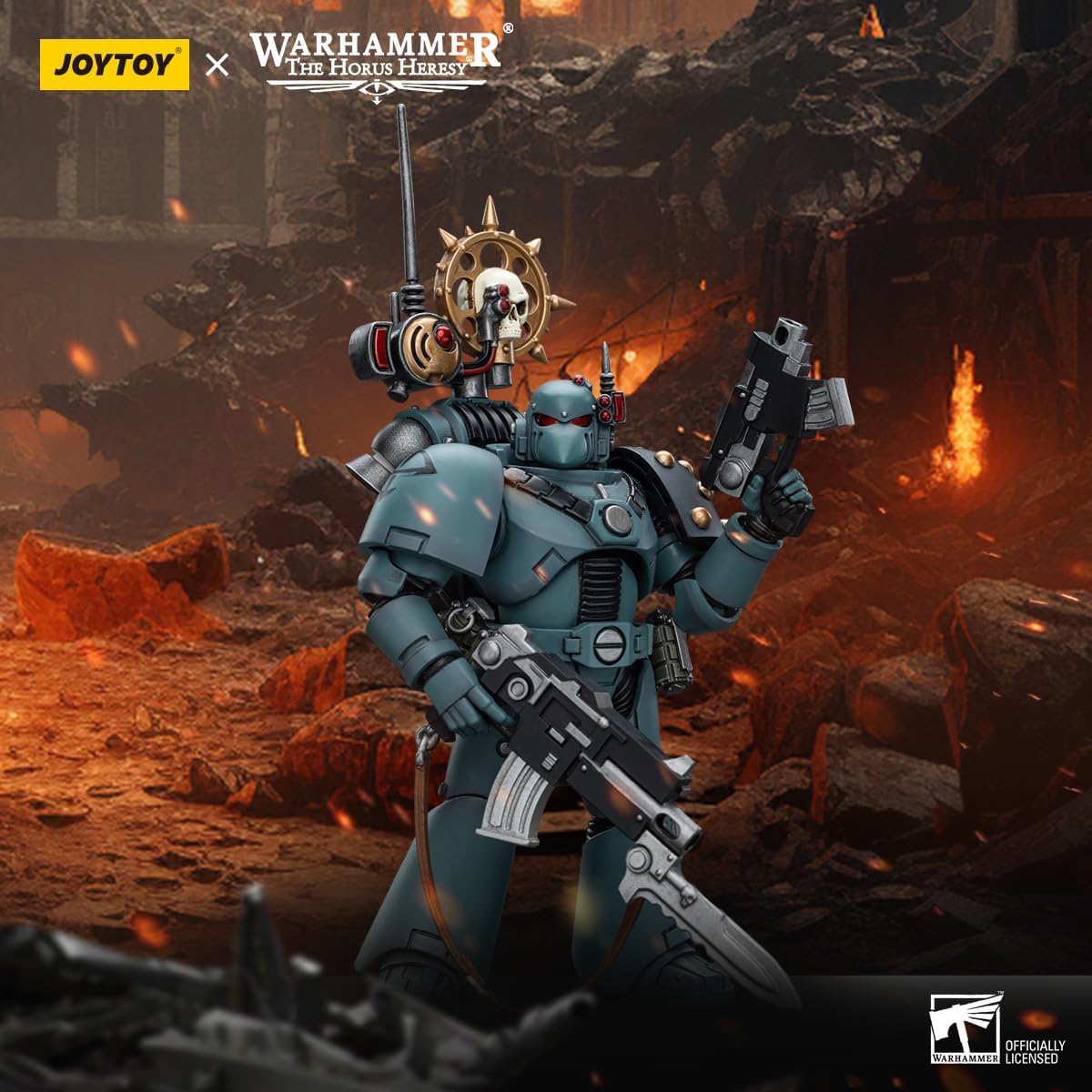 Warhammer 40K: Sons of Horus MKVI Tactical Squad Legionary with Nuncio Vox 1:18 Scale Action Figure