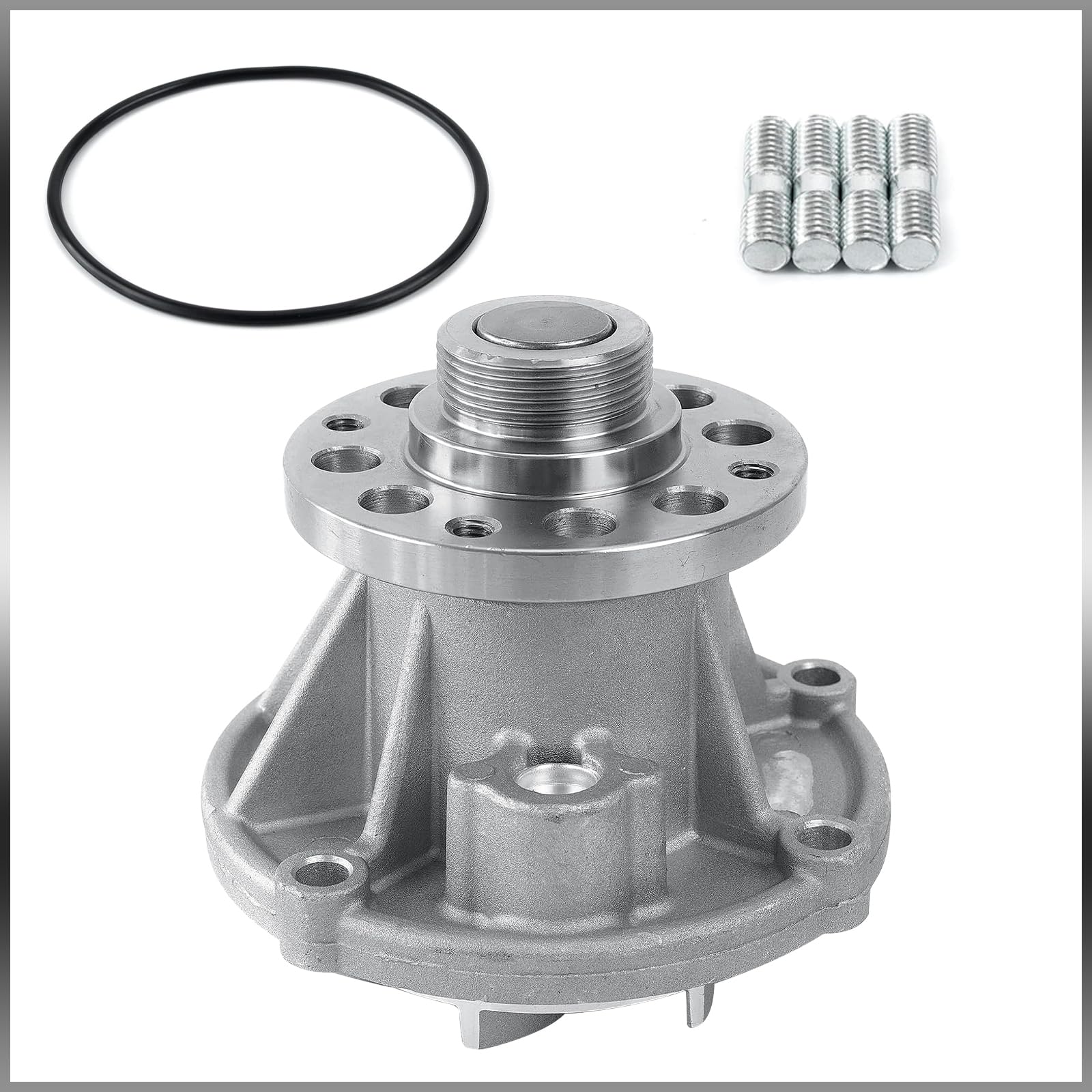 AW6058 Professional Water Pump Kit with Gasket Compatible With 6.0L Ford Super Duty 2004-2007 Excursion E-350 2004-2005 E-350 2004-2010 E-450 2004-2008