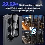Pack de 3 protecteurs d'objectif pour Samsung Galaxy S26, protecteur d'objectif en verre trempé 9H pour Galaxy S26 [n'affecte pas les photos de nuit]