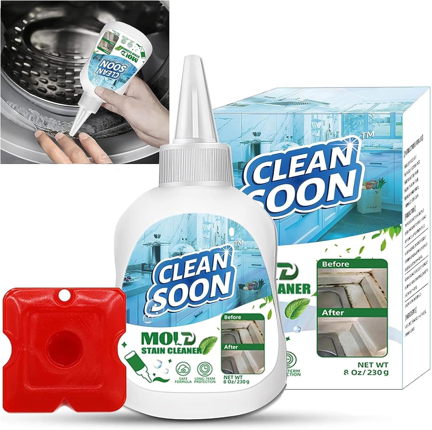 Clean Soon Household Mold Removal Gel, 8 Fl Oz Front Load