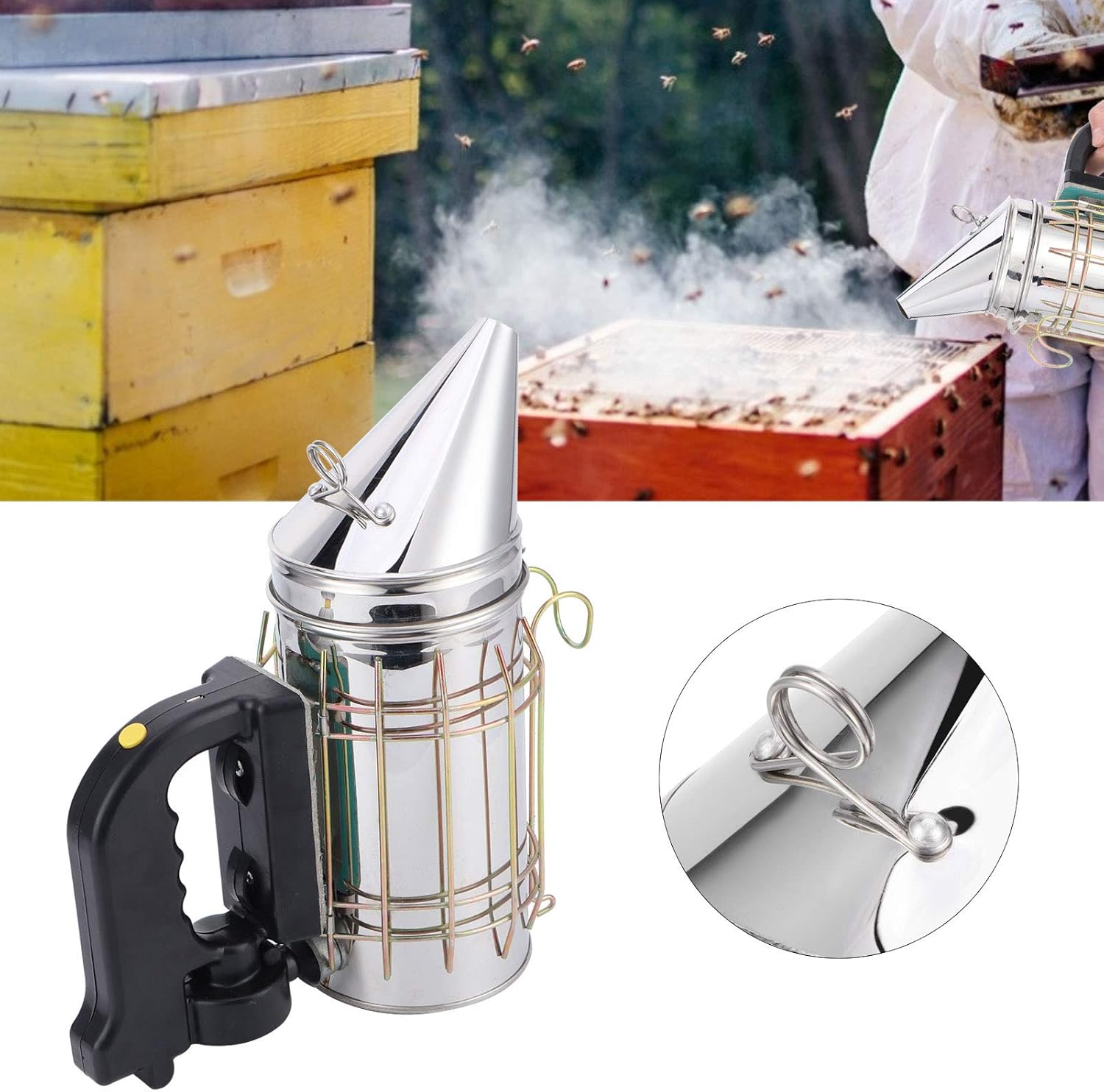 Stainless Steel Electric Beehive Smoker Kit for Beekeeping Beginners