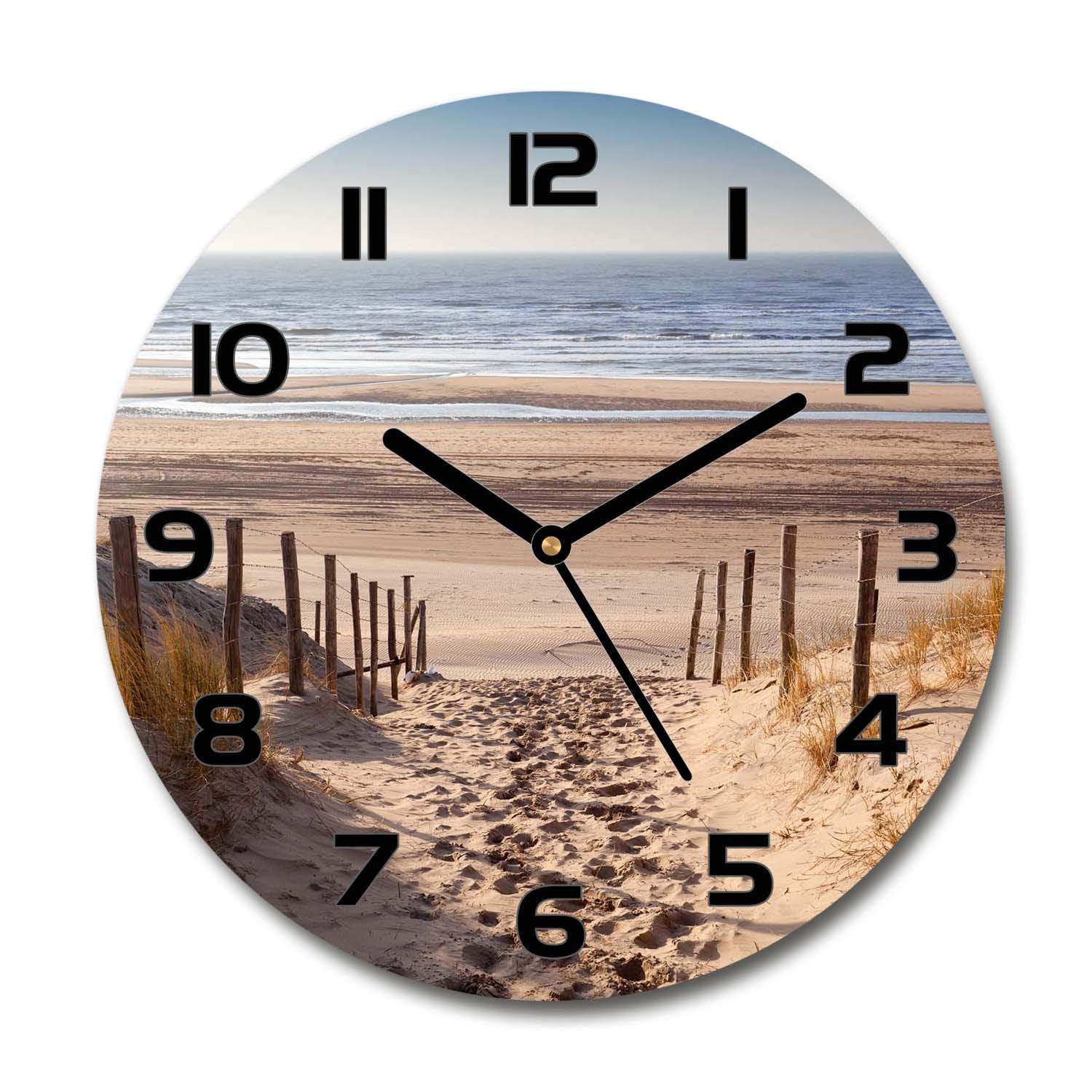 Impression verre sécurité Tulup 60x60cm pour horloge murale haut de gamme paysage marin