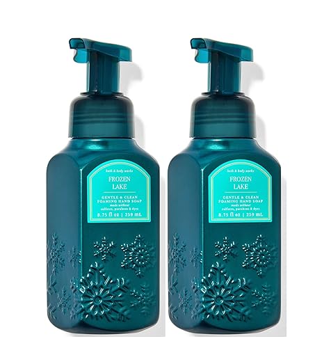 Bath and Body Works Frozen Lake - Jabón de manos suave espumoso de 8.75 onzas, paquete de 2 (lago congelado)