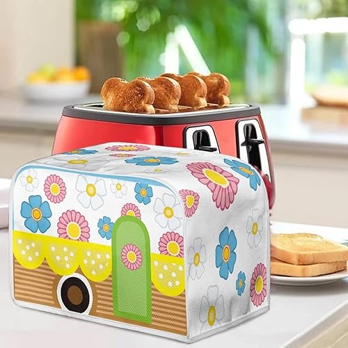 Miniatura 4 de chaqlin Cubierta para horno tostador de 2 rebanadas, cubierta para electrodomésticos de belleza de cocina, mantiene la tostadora libre de polvo y