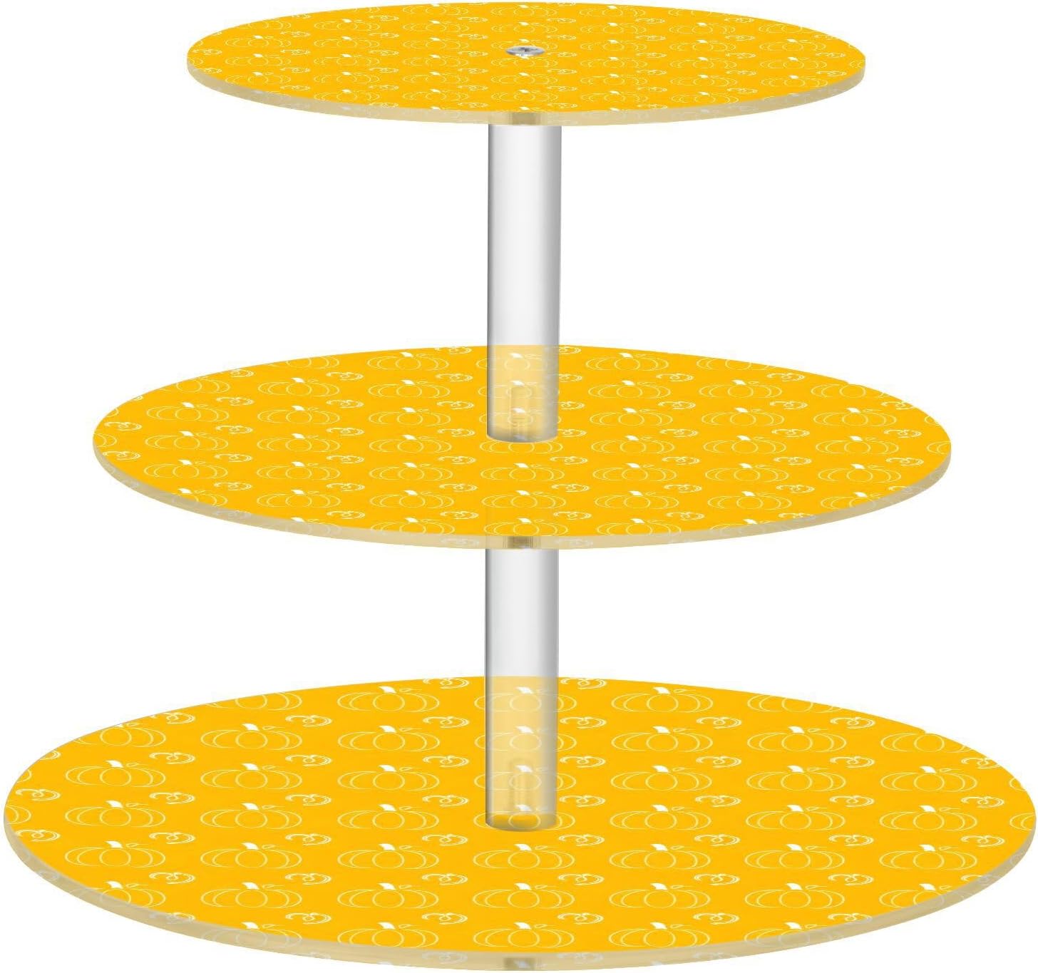 Autumn Fall Pumpkin Thanksgiving 3 Tier Acrylic Cupcake Stand, Cupcake Stand for 34 Cupcakes for Weddings, Christmas,Holidays,Parties,Birthday,Printed Cupcake Tower 23301010