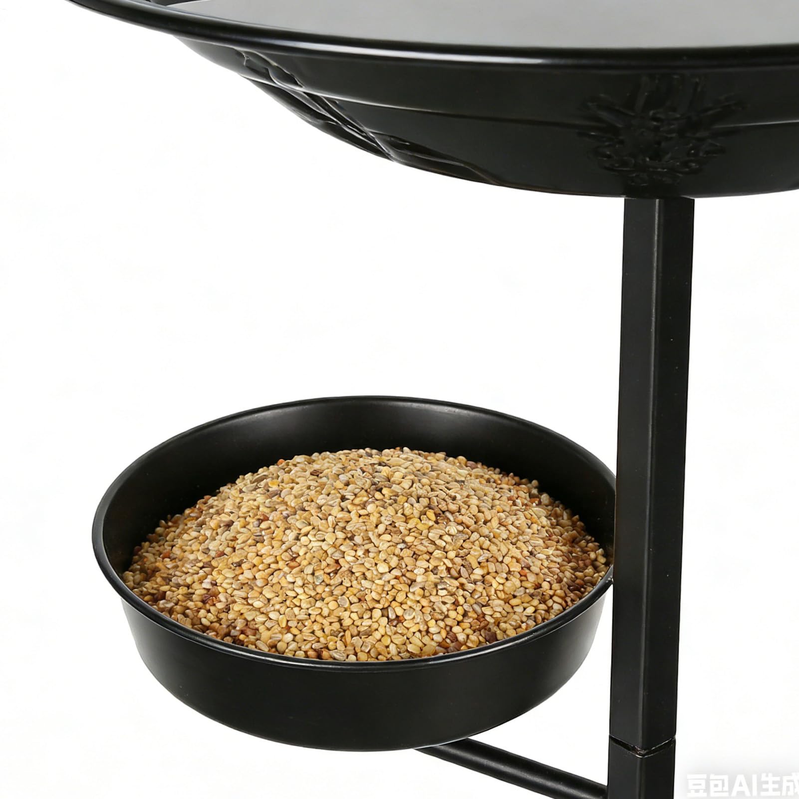 Pila o Baño para Pájaros de Metal con Estacas, Múltiples Niveles, Elegante | y Bebedero para Aves Silvestres de Exterior para Jardín, Patio, Terraza y