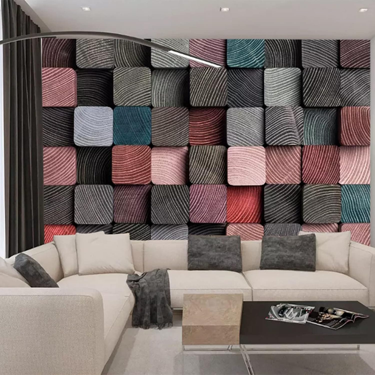 モダンな抽象的な写真の壁紙 北欧の3dステレオウッドグレイン不織布大きな壁画 リビングルームのテレビの背景シームレスなカスタム壁画 250cm H W 全国どこでも送料無料 360cm