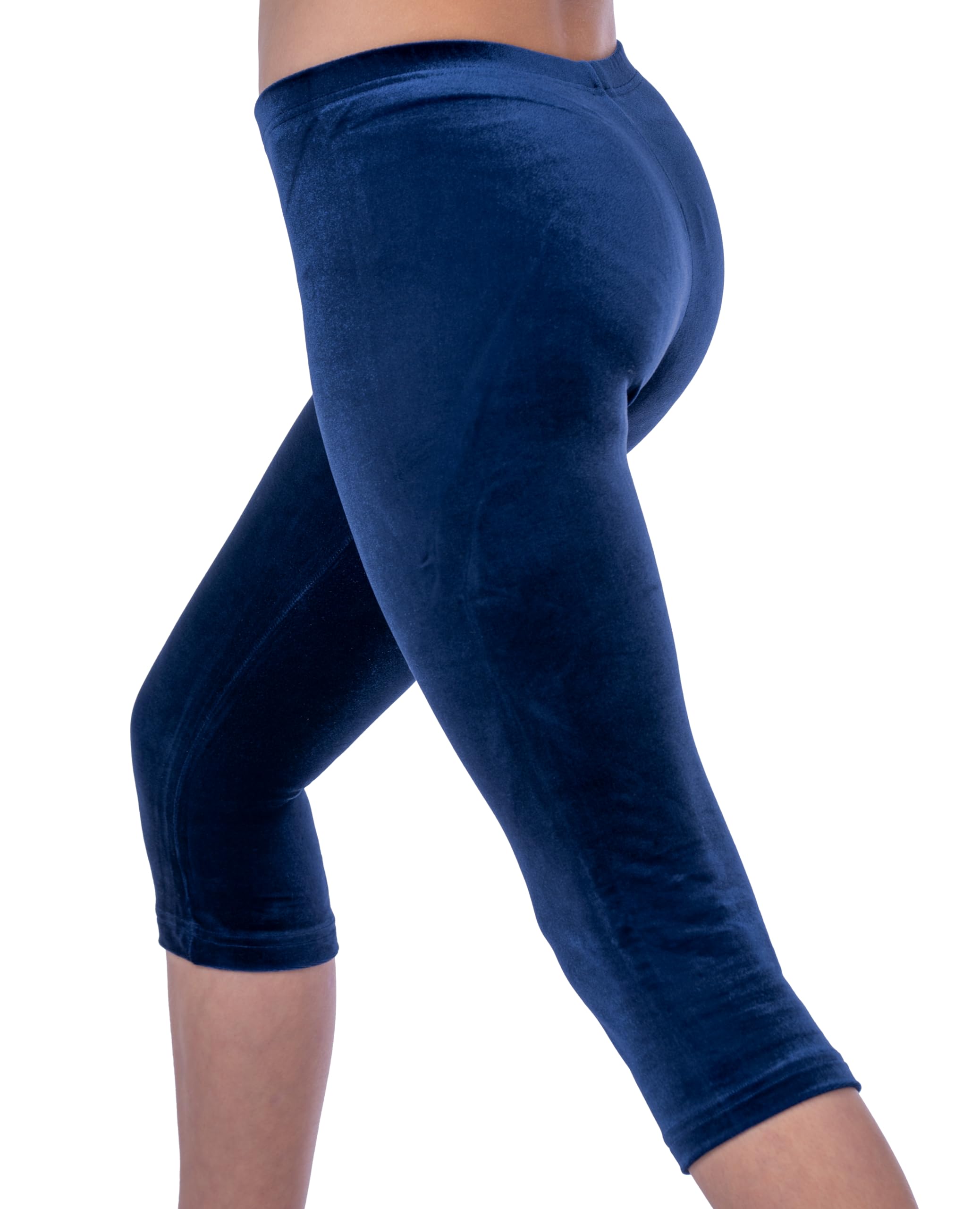Fischer 7712 "Peggy Niñas gimnasia deporte pantalones Capri mallas en suave terciopelo diseño, Oeko-Tex Standard 100 certified, diferentes tamaños y colores