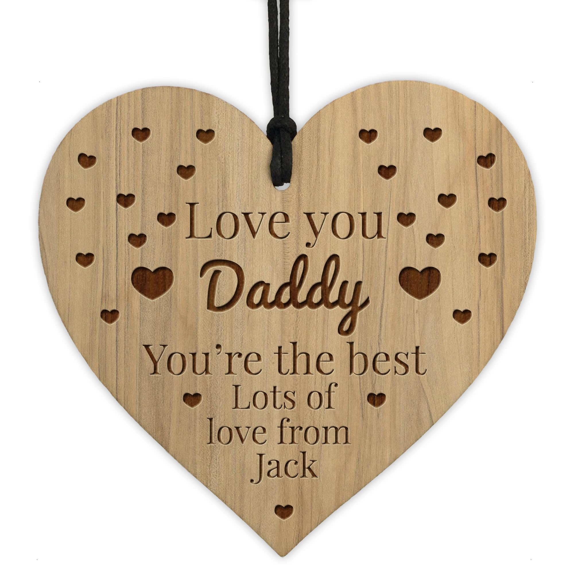 Red Ocean PERSONALISED DADDY GIFT From Daughter Son Love You Daddy Gift For Fathers Day Birthday Christmas Thank You Gift For Him Keepsake