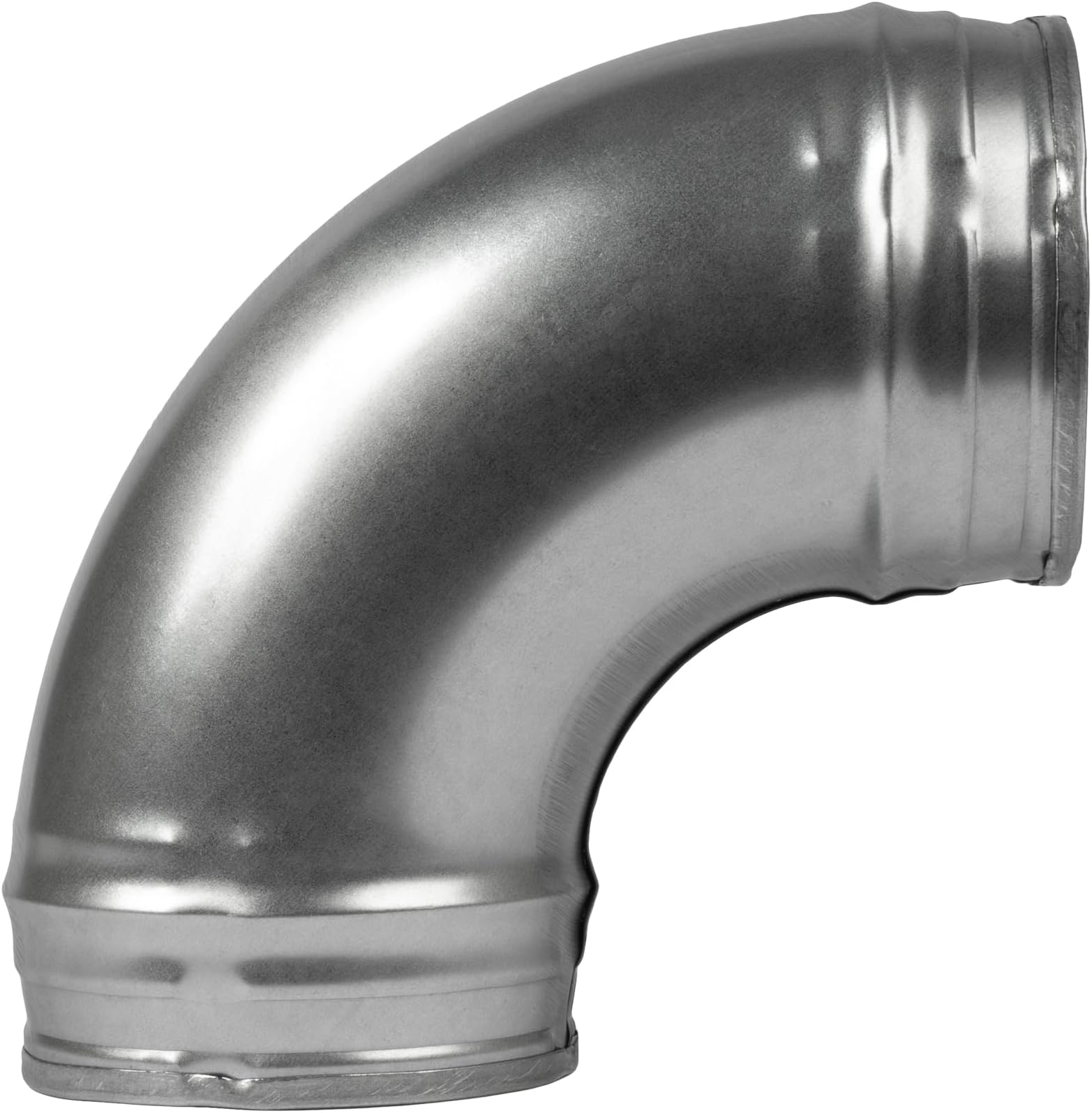 Repa Market 4" Inch 90° Degree Duct Male Fit Connector - Round Metal Inlet-Outlet Elbow Bend - Galvanized Steel Dryer Vent Pipe Adapter for HVAC Home or Industrial Ventilation