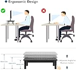 BONTEC Monitor Stand Riser, 3 Height Adjustable Monitor Stand for Desk, Computer Monitor Riser Stand with Mesh Platform for Laptop, Computer, iMac, PC (Black, 1 Pack with Storage)