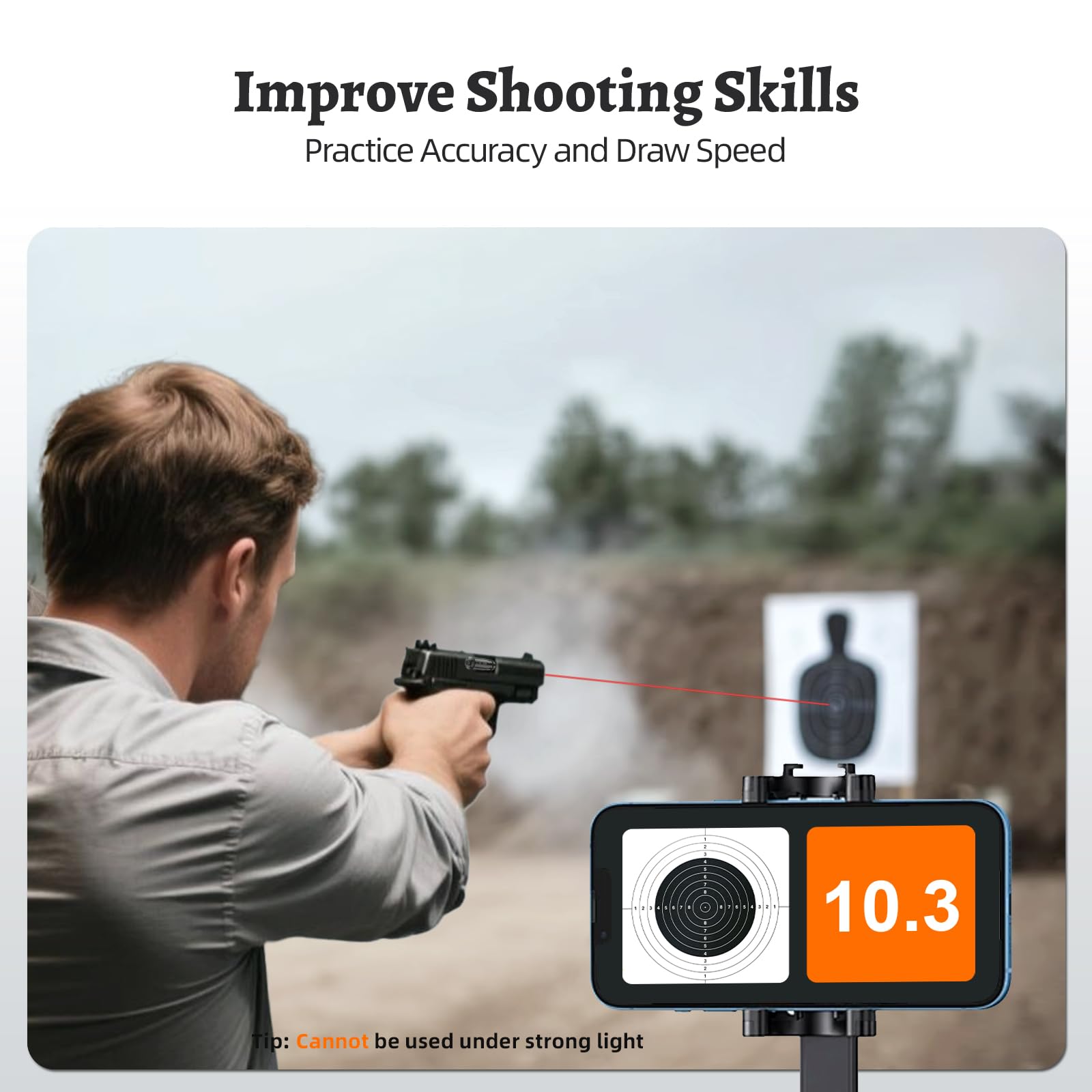 45ACP Laser Training Cartridge Dry Fire Training System for Dry Fire Practice and Shooting Training with 3 Set Batteries and Replaceable Back Cover — view 4