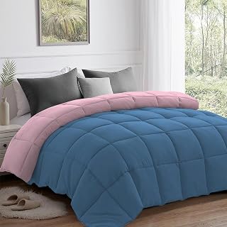 AYKA Reversible Comforter 220 GSM Microfiber Reversible AC Comforter/Blanket for Winter/Quilt/Dohar/Duvets for King Size B... Price In India
