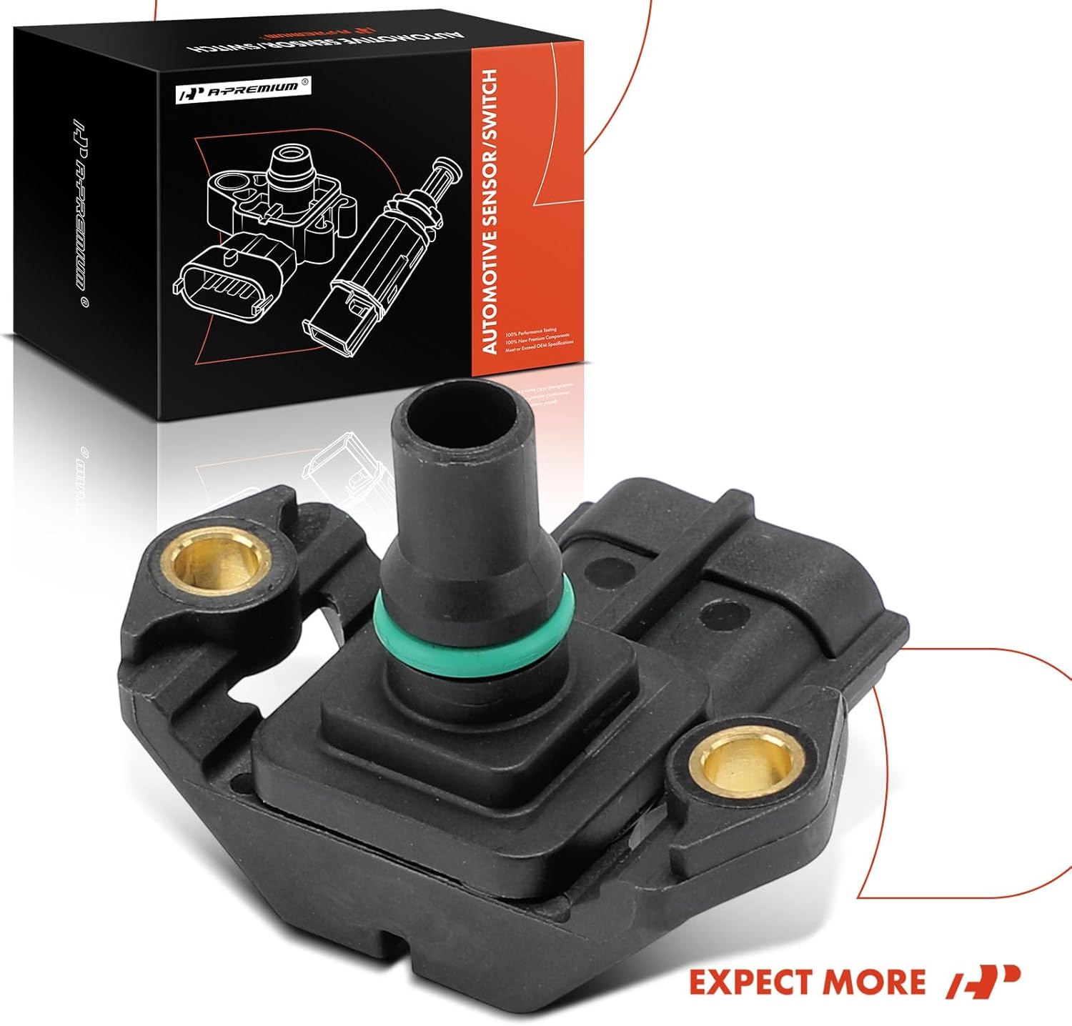 A-Premium Manifold Pressure MAP Sensor [3 Blades] Compatible with Subaru Outback 2006-2012, Forester 2006-2010, Impreza 2006-2011, Legacy 2006-2012, 2.5L