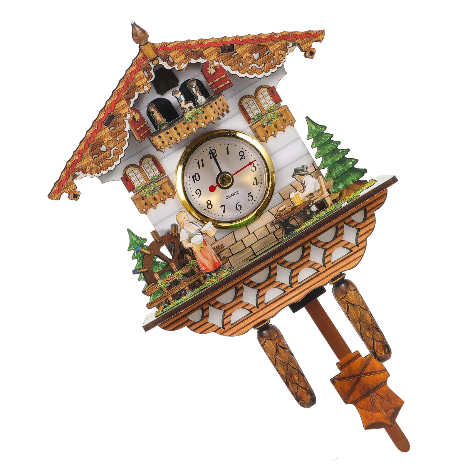 Horloge murale coucou oiseau rétro - décoration salon et lecture facile