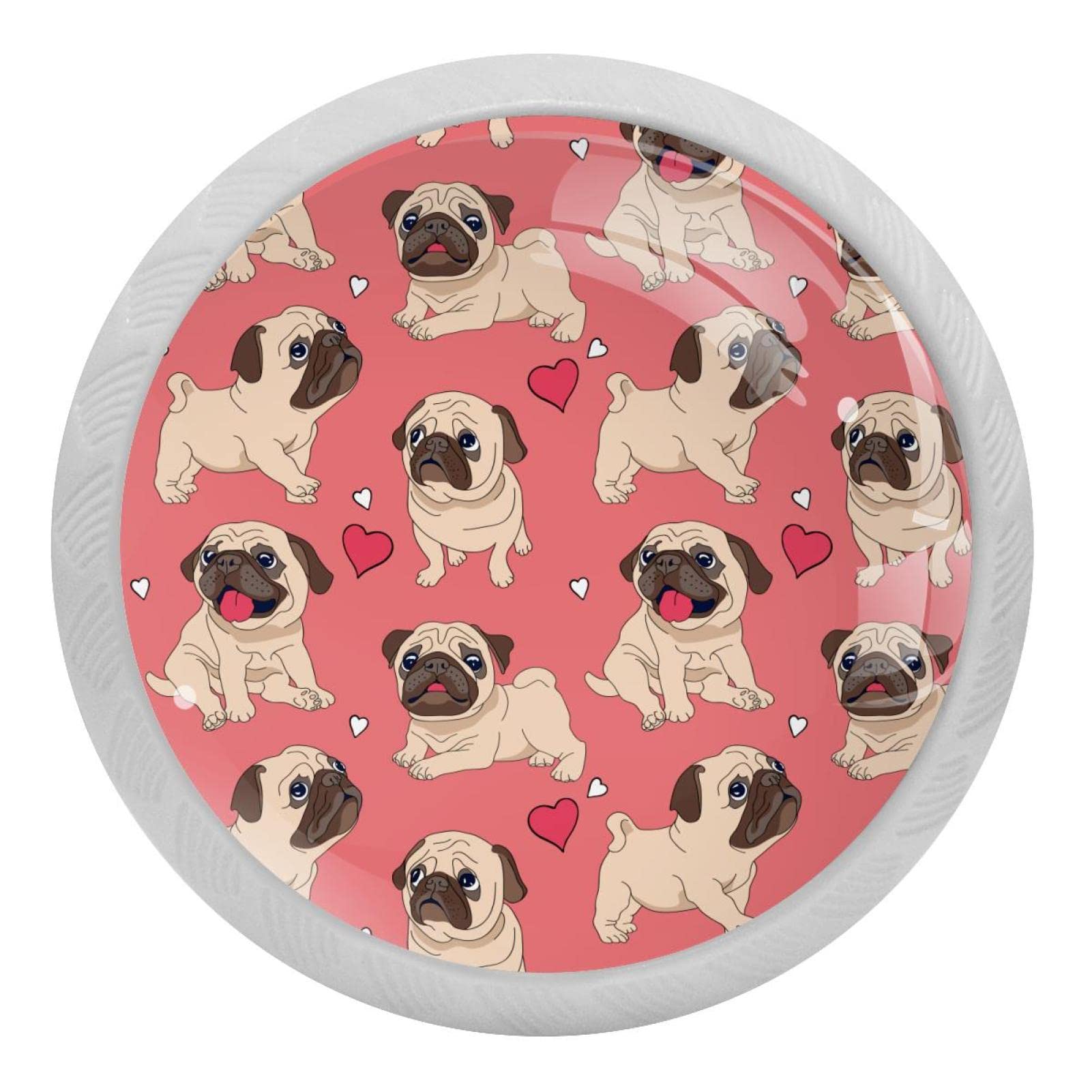 Poignées de placard en acier inoxydable motif carlin rose