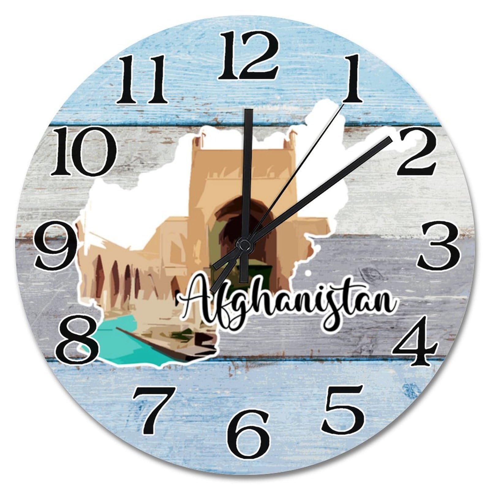 Horloge murale 38,1 cm paysage urbain grand modèle pour décoration de maison moderne