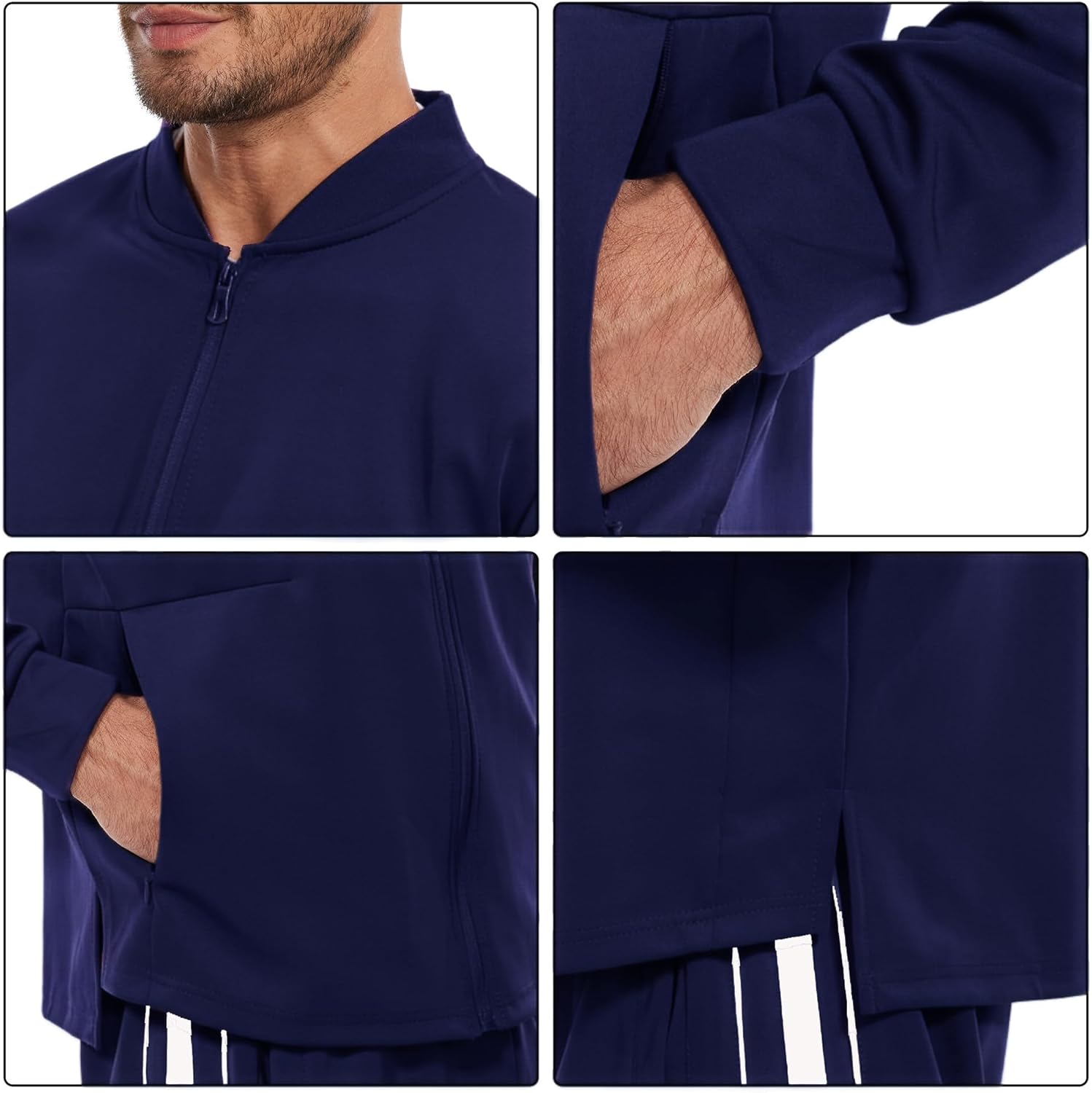 Men's Tracksuits Sweatsuits 2 Piece Casual Sweat Jogging Suit Set Athletic Full Zip Hoodies and Sweatpant Outfits - Image 4