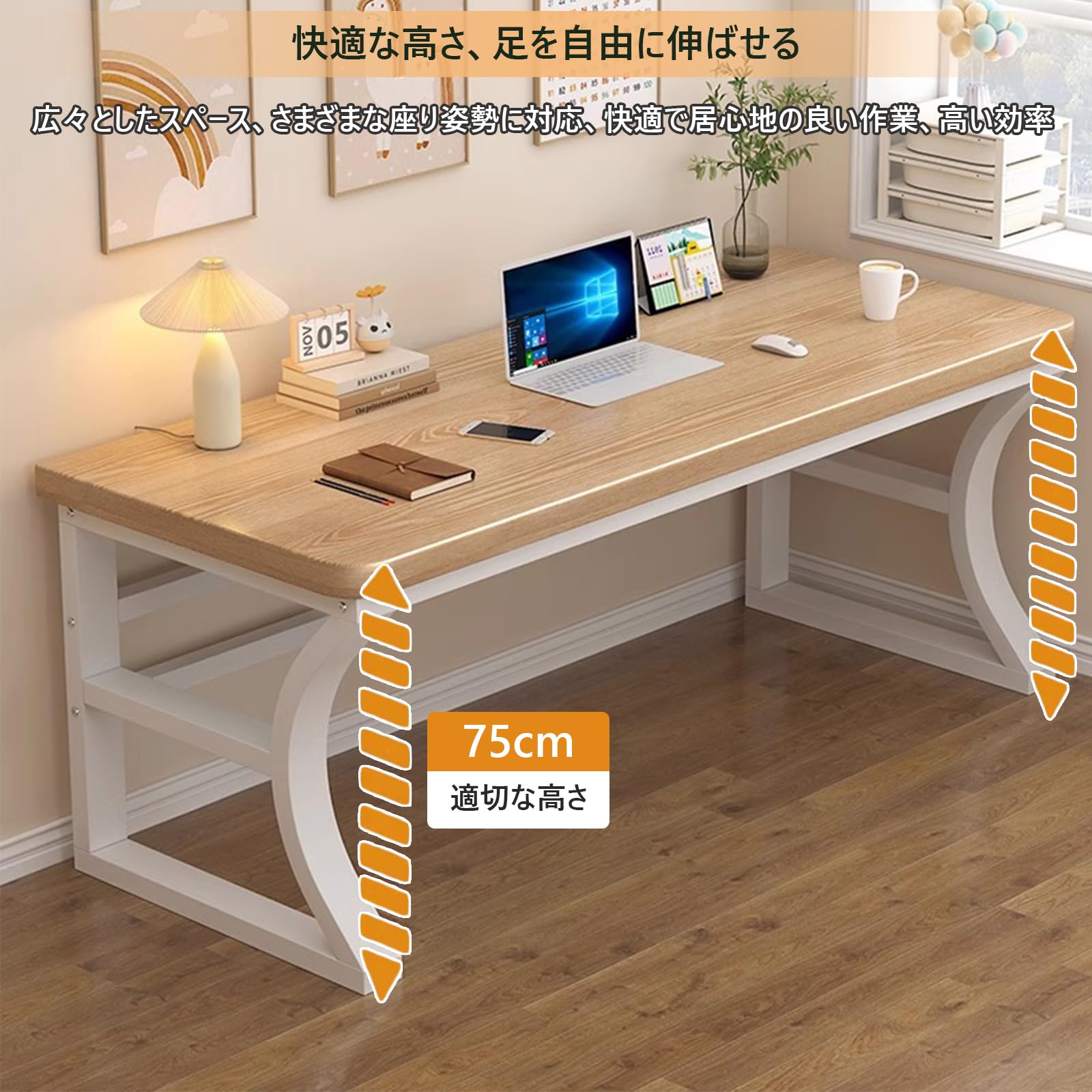 パソコンデスク ゲーミングデスク 組み立て簡単 木製 机 pcデスク 