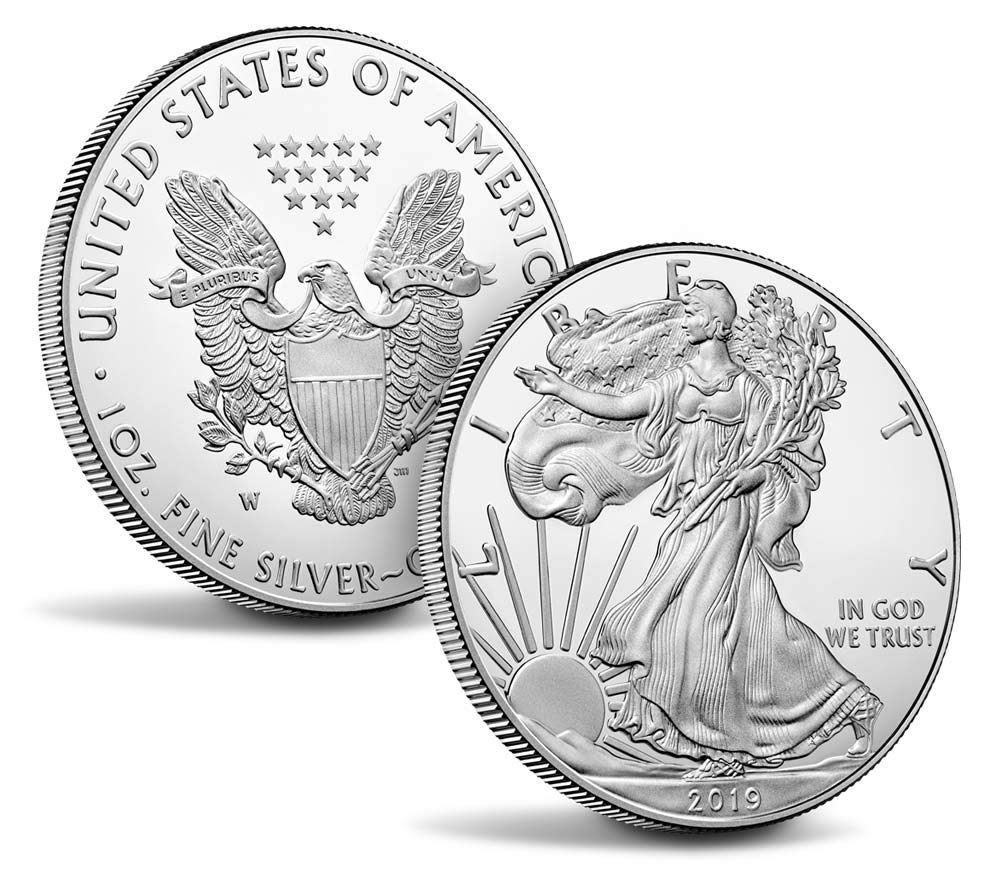2019 W Silver Eagle 2019 W American Eagle One Ounce Silver $1