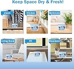 Absorbeur d'humidité 3-Pack,Déshumidificateur non parfumé, pièges à eau excessive & Humidité pour placards, salles de bains, VR, sous-sols,9.8 oz (277g) Chaque